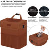 Picture of Vankor Car Trash Can for Car Cute, Car Trash Bag Bin Hanging Waterproof Automotive Car Garbage Cans Leak Proof Vehicle Trash Can Brown