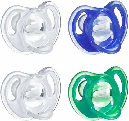 Picture of Tommee Tippee Ultra-Light Silicone Pacifier, Symmetrical One-Piece Design, BPA-Free Silicone Binkies, 18-36m, 4-Count