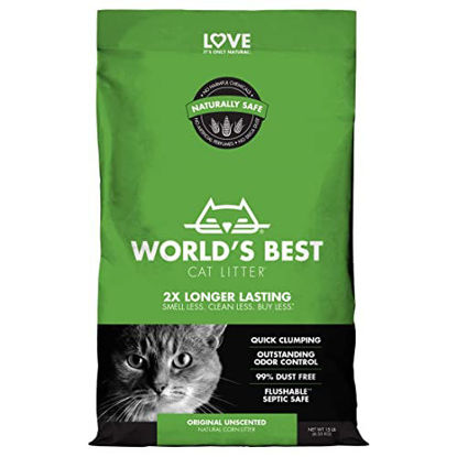 Picture of WORLD'S BEST CAT LITTER Original Unscented 15 Pounds