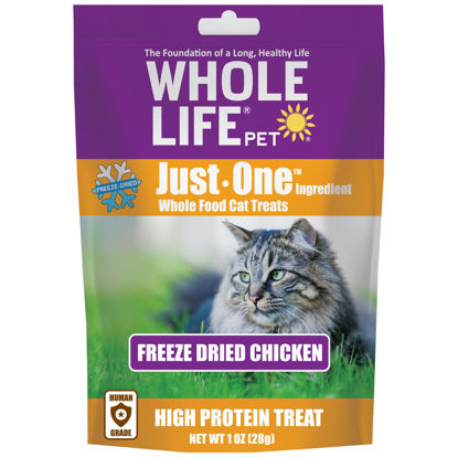 Picture of Whole Life Pet Freeze Dried Chicken Cat Treats - Human Grade - One Ingredient - Sourced and Made in The USA