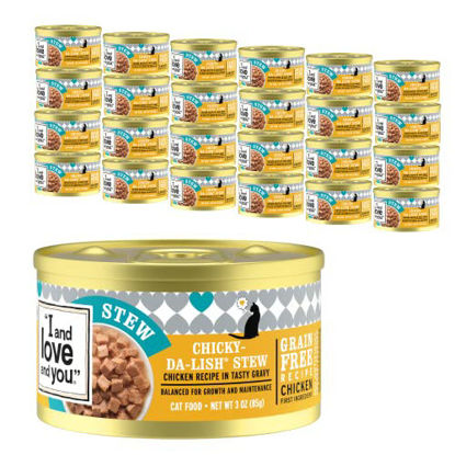 Picture of "I and love and you" Naked Essentials Canned Wet Cat Food - Grain Free, Chicken Stew Recipe, 3-Ounce, Pack of 24 Cans