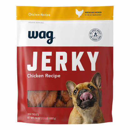 Picture of Amazon Brand - Wag Soft & Tender American Jerky Dog Treats -Chicken Recipe (24 oz)