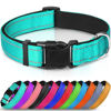 Picture of Joytale Reflective Dog Collar,Soft Neoprene Padded Breathable Nylon Pet Collar Adjustable for Small Dogs,Teal,S