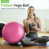 Picture of Trideer Extra Thick Yoga Ball Exercise Ball, 5 Sizes Ball Chair, Heavy Duty Swiss Ball for Balance, Stability, Pregnancy, Physical Therapy, Quick Pump Included