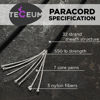 Picture of TECEUM Paracord Type III 550 Basalt - 100 ft - 4mm - Tactical Rope MIL-SPEC - Outdoor para Cord - Camping Hiking Fishing Gear - EDC Parachute Cord -Strong Survival Rope 409 N nw