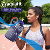 Picture of AQUAFIT 1 Gallon Water Bottle With Time Marker - 128 oz Water Bottle With Straw - Gym Water Bottle With Strap - Big Water Bottle - Reusable Water Bottles With Straw - Large Water Bottle With Handle