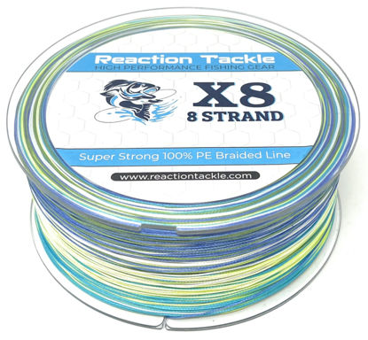 Picture of Reaction Tackle Braided Fishing Line - 8 Strand Aqua Camo 20LB 1000yd