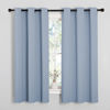 Picture of NICETOWN Bedroom Blackout Curtains for Windows, Vintage Blue Window Treatment Drapes, Home Fashion Thermal Insulated Blackout Curtain Panels for Bedroom (1 Pair, 42 inches Wide by 63 inches Long)