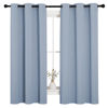 Picture of NICETOWN Bedroom Blackout Curtains for Windows, Vintage Blue Window Treatment Drapes, Home Fashion Thermal Insulated Blackout Curtain Panels for Bedroom (1 Pair, 42 inches Wide by 63 inches Long)