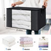 Picture of Fab totes 3-Pack Clothes Storage, Foldable Blanket Storage Bags, Storage Containers for Organizing Bedroom, Closet, Clothing, Comforter, Organization and Storage with Lids and Handle, Black