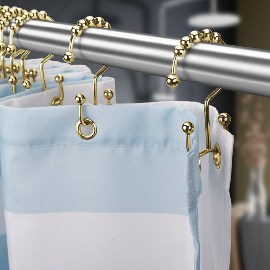 GetUSCart- Titanker Gold Shower Curtain Hooks Rings, Rust-Resistant ...