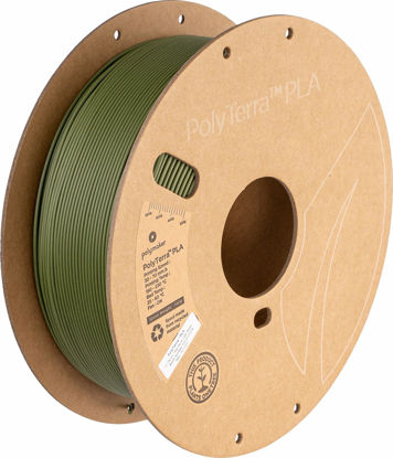 Picture of Polymaker Matte PLA Filament 1.75mm Army Dark Green, 1.75 PLA 3D Printer Filament 1kg - PolyTerra 1.75 PLA Filament Matte Dark Green 3D Printing Filament (1 Tree Planted)