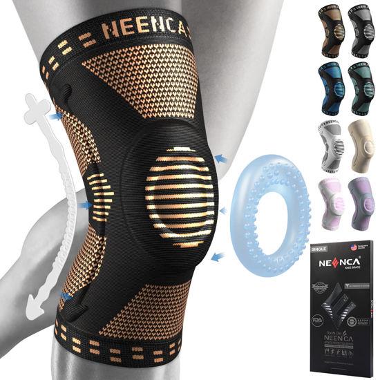 GetUSCart- NEENCA Professional Knee Brace, Compression Knee Support with Patella  Gel Pad & Side Stabilizers, Medical Knee Sleeve for Pain Relief, ACL,PCL,  Meniscus, Injury Recovery, Arthritis, Sports, Workout
