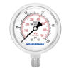 Picture of MEASUREMAN Fully Stainless Steel Hydraulic Glycerin Filled Pressure Gauge, 2-1/2" Dial Size, 1/4"NPT Lower Mount, 0-100psi/kpa