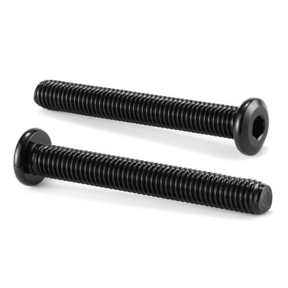 Picture of M6 x 60mm 10Pcs Flat Head Hex Socket Cap Screws Bolts, 304 Stainless Steel 18-8, Full Thread, Black Oxide by SG TZH (with Hex Spanner)