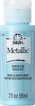 Picture of FolkArt Metallic Acrylic Paint in Assorted Colors (2 Ounce), 2588 Metalic Ice Blue