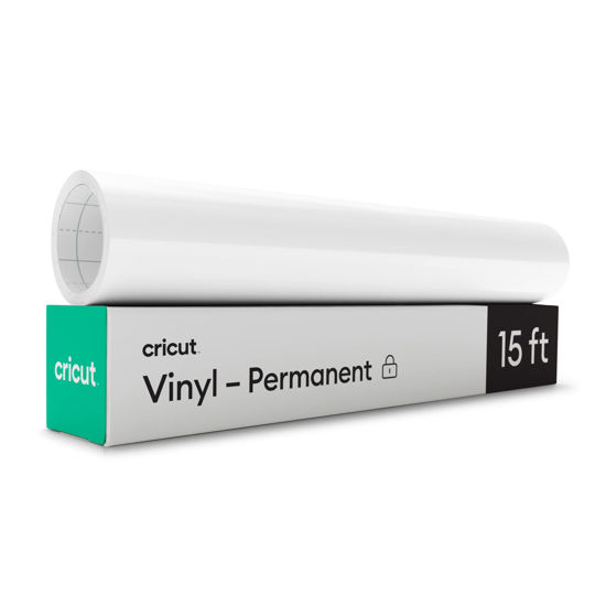Cricut Premium Permanent Vinyl Roll (12 in x 15 ft), Weather-Resistant,  Dishwasher-Safe & Fade-Proof, Compatible with Cricut Cutting Machines,  Create