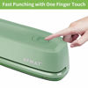 Picture of 3 Hole Punch, AFMAT Electric Three Hole Punch Heavy Duty, 20-Sheet Punch Capacity, AC or Battery Operated Paper Puncher, Effortless Punching, Long Lasting Paper Punch for Office School Studio, Green