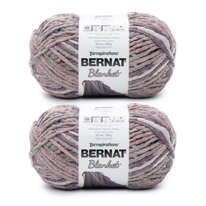 Picture of Bernat Blanket Purple Haze Yarn - 2 Pack of 300g/10.5oz - Polyester - 6 Super Bulky - 220 Yards - Knitting/Crochet
