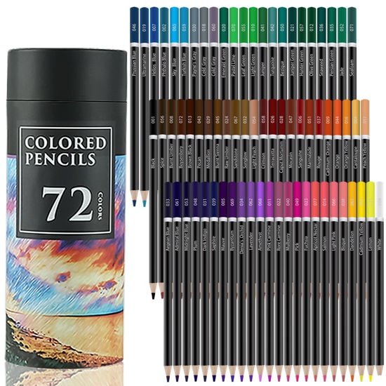 72-Color Colored Pencils for Drawing, Sketching and Adult  Coloring - Soft Core Art Coloring Pencils Set Suitable for Adults ,Artists,Teens,Child,Coloring Books,Art Craft Supplies : Arts, Crafts &  Sewing