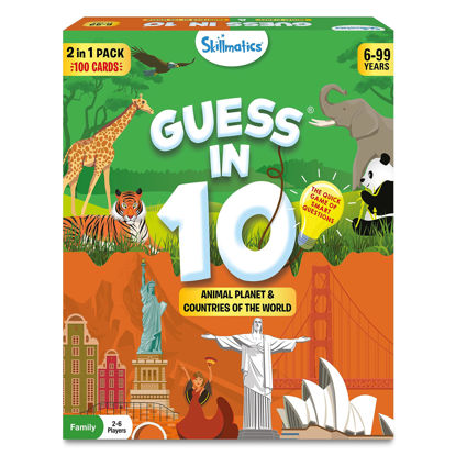 Picture of Skillmatics Card Game - Guess in 10 Animal & Countries Combo, Gifts for 6 Year Olds and Up, Quick Game of Smart Questions, Fun Family Game