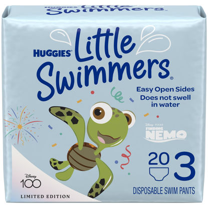 Picture of Huggies Little Swimmers Disposable Swim Diapers, Size 3 (16-26 lbs), 20 Ct