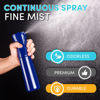 Picture of Hula Home Continuous Spray Bottle (10.1oz/300ml) Empty Ultra Fine Plastic Water Mist Sprayer - For Hairstyling, Cleaning, Salons, Plants, Essential Oil Scents & More - Blue