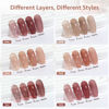 Picture of GAOY Jelly Pink Nude Gel Nail Polish Set, 6 Transparent Colors Sheer Red Gel Nail Kit for Salon Gel Manicure and Nail Art DIY at Home