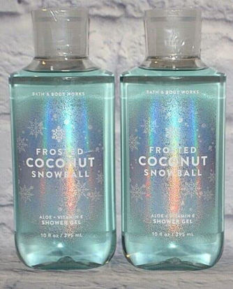 Picture of Bath & Body Works Shower Gel Gift Sets For Women 10 Oz 2 Pack (Frosted Coconut Snowball)