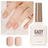 Picture of GAOY Nude Gel Nail Polish, 16ml Soak Off Milky Peach Gel Polish for Nail Art DIY Manicure at Home, UV Light Cure Color 1507