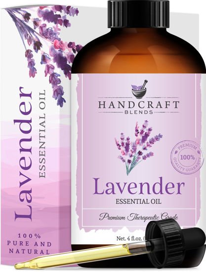 Handcraft Lavender Essential Oil - 100% Pure & Natural – Premium Therapeutic Grade with Premium Glass Dropper - Huge 4 fl.oz