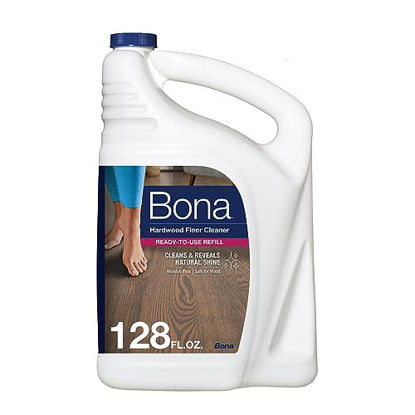 Picture of Bona Hardwood Floor Cleaner Refill - 128 fl oz - Residue-Free Floor Cleaning Solution for Bona Spray Mop and Spray Bottle Refill - For Wood Floors