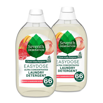 Picture of Seventh Generation EasyDose Laundry Detergent Ultra Concentrated Mango and Mandarin Washing Detergent 23 oz 2 Count