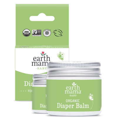 Picture of Earth Mama Organic Diaper Balm Multipurpose Baby Ointment | EWG Verified, Petroleum & Fragrance Free with Calendula for Sensitive Skin, 2-Fluid Ounce (2-Pack)