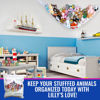 Picture of Lilly's Love Stuffed Animal Net Hammock for Plushie Toys - Large 2 Pack | Corner Hanging Pet Storage for Organizing your Teddy and Stuffy Collection | Easy to Hang w/Included Anchors & Hooks (White)