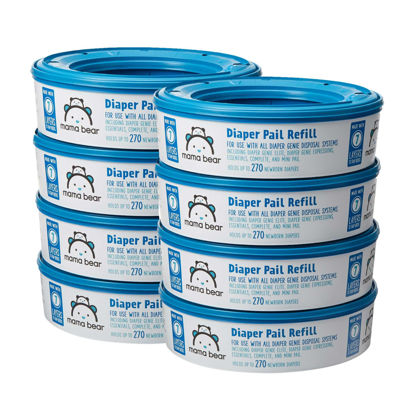 Picture of Amazon Brand - Mama Bear Diaper Pail Refills for Genie Pails, 2160 Count (8 Packs of 270)