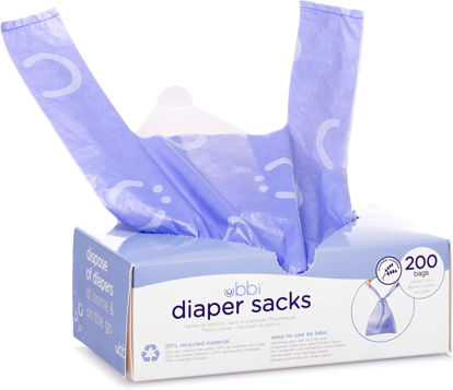 Picture of Ubbi Disposable Diaper Sacks, Lavender Scented, Easy-To-Tie Tabs, Diaper Disposal or Pet Waste Bags, 200 Count