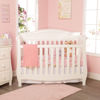 Picture of 2 Pack Fitted Crib Sheets for Girls in 100% Jersey Knit Cotton - Pink and Yellow Precious Moments Design Plus Solid Pink Girl’s Crib Mattress Sheets by Everyday Kids