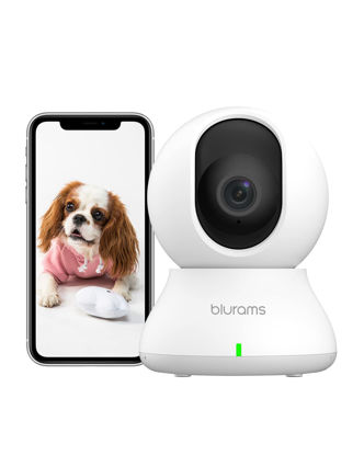 Picture of blurams Pet Camera, 2K Pan/Tilt Indoor Camera for Dog/Cat/Baby/Home Security with Phone App, Motion Detection & Auto Tracking, 2-Way Audio, Night Vision, Cloud&SD Card Storage, Works w/Alexa & Google
