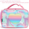 Picture of FlowFly Kids Lunch box Insulated Soft Bag Mini Cooler Back to School Thermal Meal Tote Kit for Girls, Boys, Glitter-Unicorn