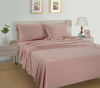 Picture of LANE LINEN 100% Organic Cotton Twin XL Sheets Set 3-Piece Pure Percale Bedsheets Soft Bedding Breathable Fits Mattress Upto 15" Deep - Sepia Rose