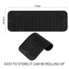 Picture of MicoYang Silicone Dish Drying Mat for Multiple Usage,Easy clean,Eco-friendly,Heat-resistant Silicone Mat for Kitchen Counter,Sink,Bar,Bottle,or Cup Black M 17 inches x 6 inches