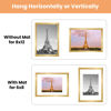 Picture of upsimples 8x12 Picture Frame Set of 5,Display Pictures 6x8 with Mat or 8x12 Without Mat,Wall Gallery Photo Frames, Gold