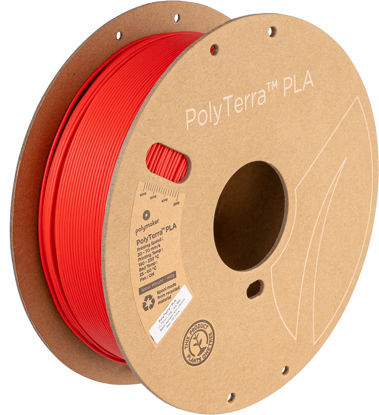 Picture of Polymaker Matte PLA Filament 1.75mm Red, 1.75 PLA 3D Printer Filament 1kg - PolyTerra 1.75 PLA Filament Matte Red 3D Printing Filament (1 Tree Planted)