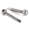 Picture of #12 x 1-1/2" (3/4" to 2-1/2" Available) Hex Washer Head Self Drilling Screws, Self Tapping Sheet Metal Tek Screws, 410 Stainless Steel, 50 PCS