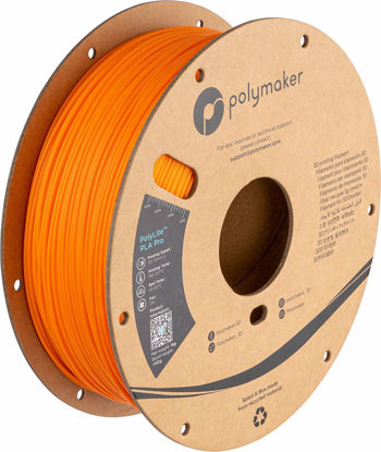Picture of Polymaker PLA PRO Filament 1.75mm Orange, Powerful PLA Filament 1.75mm 3D Printer Filament 1kg - PolyLite 1.75 PLA Filament PRO Tough & High Rigidity 3D Printing PLA Filament Orange