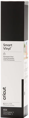Picture of Cricut Smart Permanent Vinyl (13in x 21ft, Black) for Explore and Maker 3 - Matless cutting for long cuts up to 12ft