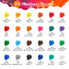 Picture of Caliart Acrylic Paint Set With 12 Brushes, 24 Colors (120ml, 4oz) Art Craft Paints for Artists Kids Students Beginners & Painters, Canvas Halloween Pumpkin Ceramic Wood Rock Painting Art Supplies Kit