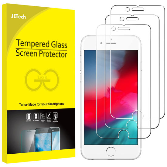 JETech Screen Protector for iPhone SE 3/2 (2022/2020 Edition), 4.7-Inch,  Tempered Glass Film, 3-Pack