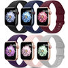 Picture of 6 Pack Sport Bands Compatible with Apple Watch Band 38mm 40mm 41mm 42mm 44mm 45mm 49mm,Soft Silicone Waterproof Strap Compatible with iWatch Apple Watch Series Ultra 8 7 6 5 4 3 2 1 SE Women Men